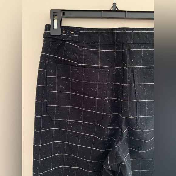 Madewell Slim Wide leg pants in black speckled windowpane size 27 - Picture 10 of 16